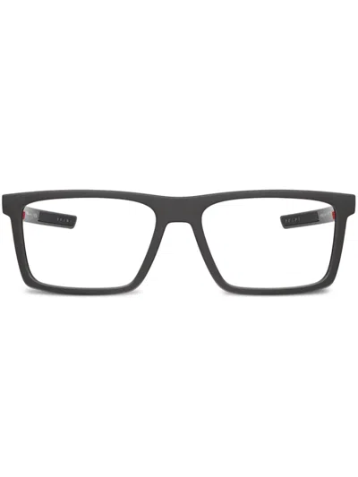 Prada Brille Mit Eckigem Gestell In Grau