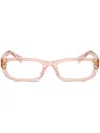 Prada Rectangle-frame Glasses In Pink