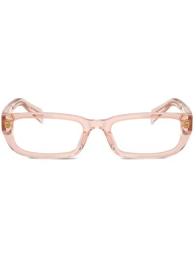 Prada Rectangle-frame Glasses In Pink