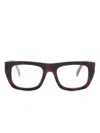 Prada Rectangle-frame Glasses In Schwarz