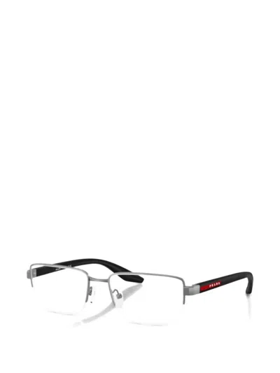 Prada Rectangle-frame Glasses In Silver