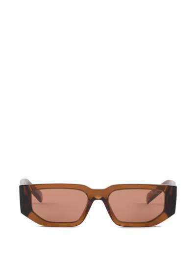 PRADA RECTANGLE-FRAME TRIANGLE-LOGO SUNGLASSES