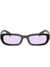 Prada Pr B06sf Rectangular Sunglasses In Black