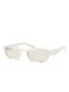 Prada Pr B06s 26a40i 53mm Womens Rectangle Sunglasses