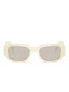 Prada Rectangular Sunglasses In Neutral