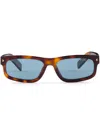 Prada Rectangle-frame Sunglasses In 褐色