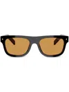 Prada Rectangle-frame Sunglasses In Black