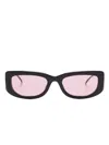 Prada Rectangle-frame Sunglasses In Black