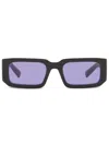 Prada Rectangle-frame Sunglasses In Black