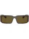 Prada Rectangle-frame Sunglasses In Braun