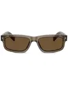Prada Rectangle-frame Sunglasses In Brown