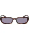 Prada Rectangle-frame Sunglasses In Brown