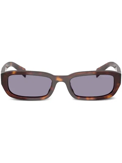Prada Rectangle-frame Sunglasses In Brown
