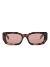 Prada Rectangle-frame Sunglasses In Brown