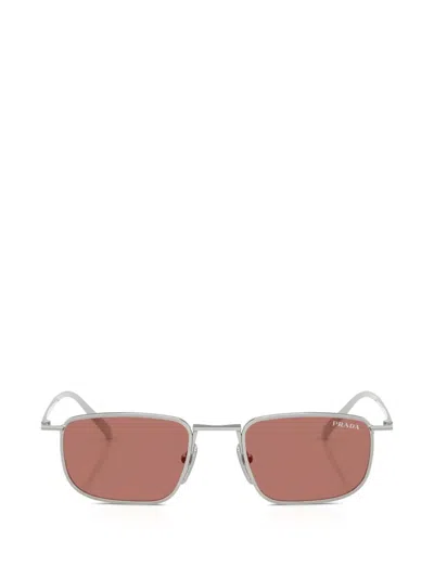 Prada Rectangle-frame Sunglasses In Brown