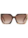 Prada Tortoiseshell Oversized-frame Sunglasses In Brown