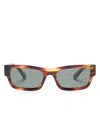 Prada Rectangle-frame Sunglasses In Brown