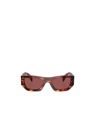 Prada Rectangle-frame Sunglasses In Brown