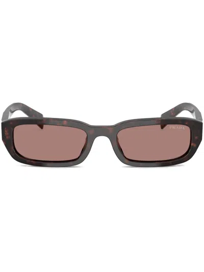 Prada Rectangle-frame Sunglasses In Brown