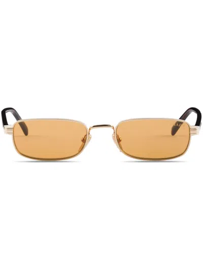 Prada Rectangle-frame Sunglasses In Brown