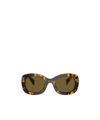 Prada Rectangle-frame Sunglasses In Green