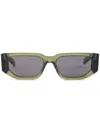 Prada Sunglasses With The Triangle Logo In Green