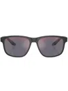Prada Rectangle-frame Sunglasses In Grey