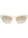 Prada Rectangle-frame Sunglasses In Neutrals