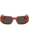 Prada Rectangle-frame Sunglasses In Red