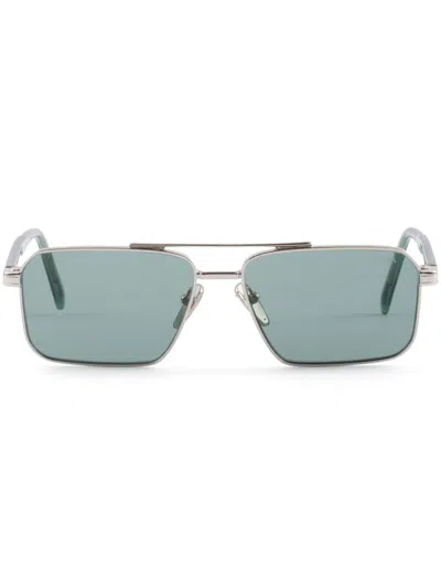 Prada Rectangle-frame Sunglasses In Silver