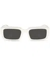Prada Sonnenbrille Mit Eckigem Gestell In White