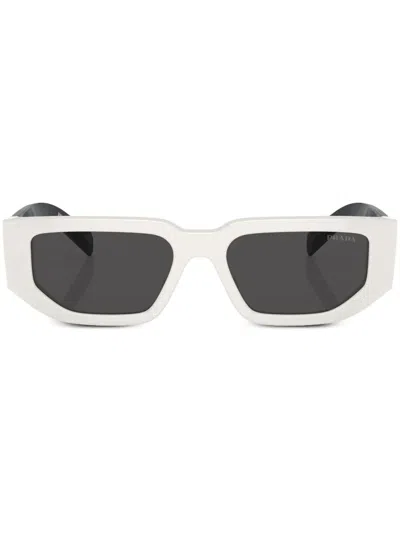 Prada Symbole Rectangular Men's Sunglasses, Pr 09zs In Talc