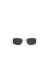 Prada Womens White Pr 17ws Rectangular-frame Acetate Sunglasses In Black