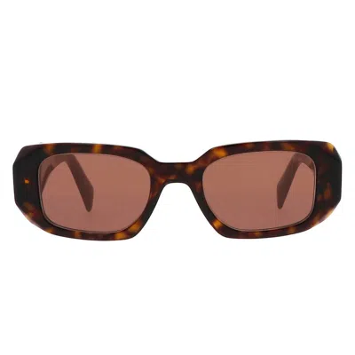 Prada Pr 17ws 2au03u Rectangle Sunglasses In Brown