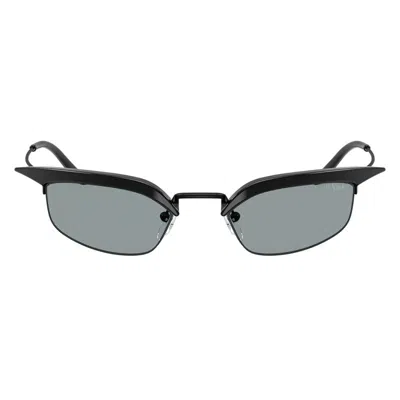 Prada Rectangle Semi Rim Sunglasses In Red