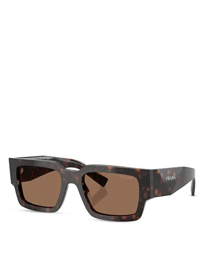 Prada Rectangle Sunglasses, 54mm In Brown