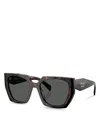 Prada Rectangle Sunglasses, 54mm In Black Gray