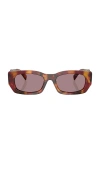 Prada Womens Brown B05s Square-shape Acetate Sunglasses In Brown
