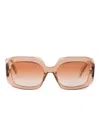 Prada Rectangle Sunglasses In Neutral