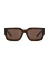 Prada Rectangle Sunglasses In Brown