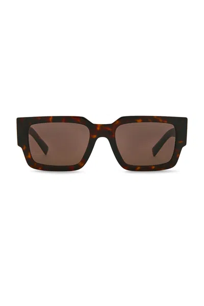 Prada Rectangle Sunglasses In Brown