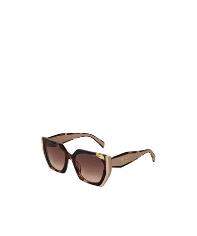 Prada Rectangle Sunglasses In Brown