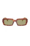 Prada 55mm Cat Eye Sunglasses In Cognac Tortoise