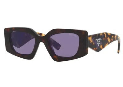Pre-owned Prada Rectangle Sunglasses In Brown (pr15ys/2au05q/51)