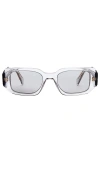 Prada Womens Grey Pr A14s Butterfly-frame Acetate Sunglasses In Neutral