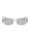 Prada Pr 17ws Acetate Transparent Sunglasses In Transparent White