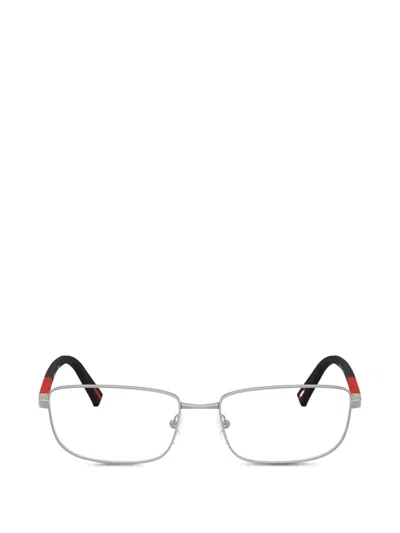 Prada Rectangle-frame Glasses In Silver