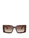 Prada Rectangle-frame Sunglasses In Brown