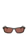 Prada Rectangle-frame Sunglasses In Transparent