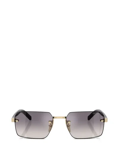Prada Rectangle-frame Sunglasses In Gold